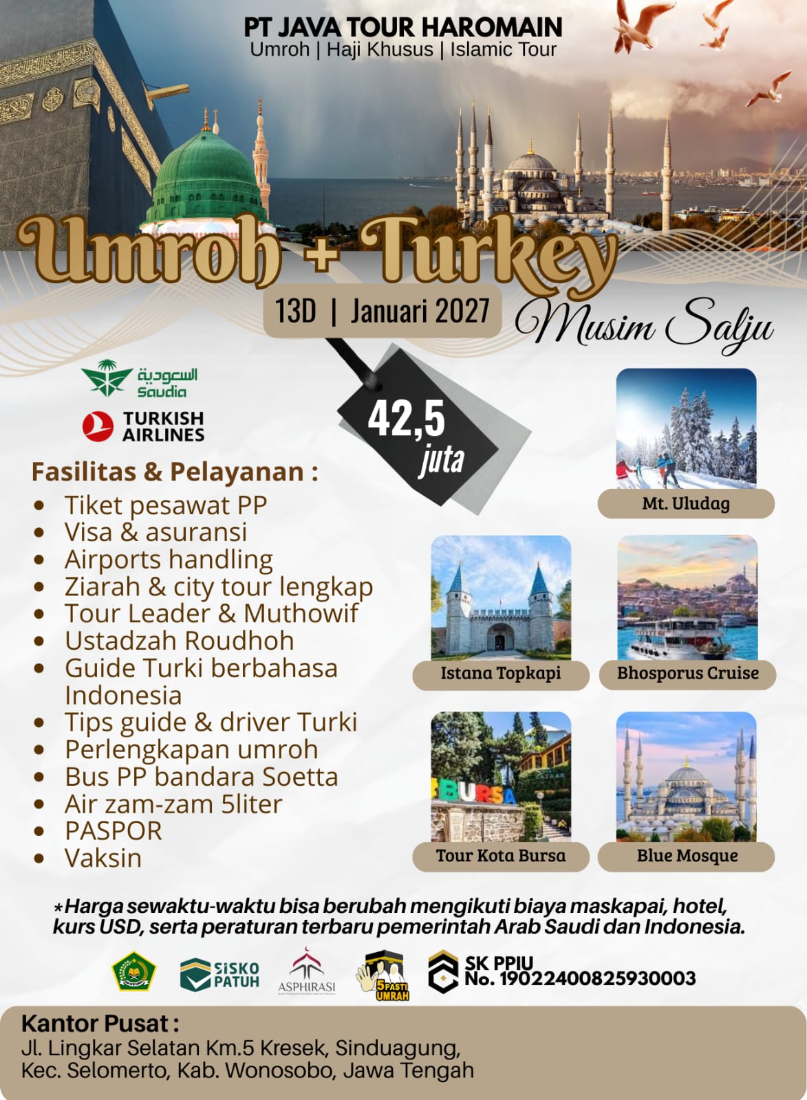 Umroh Plus Turkey Musim Salju